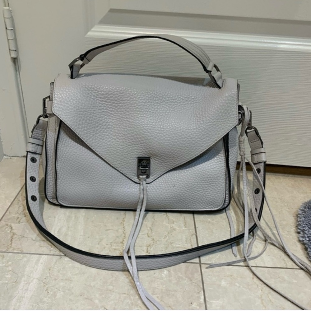Rebecca Minkoff Grey Leather Darren Messenger Bag